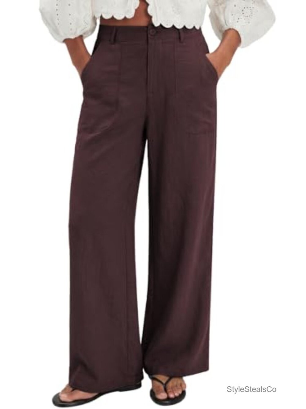 EVALESS Womens Palazzo Pants High Waisted Wide Leg Trousers